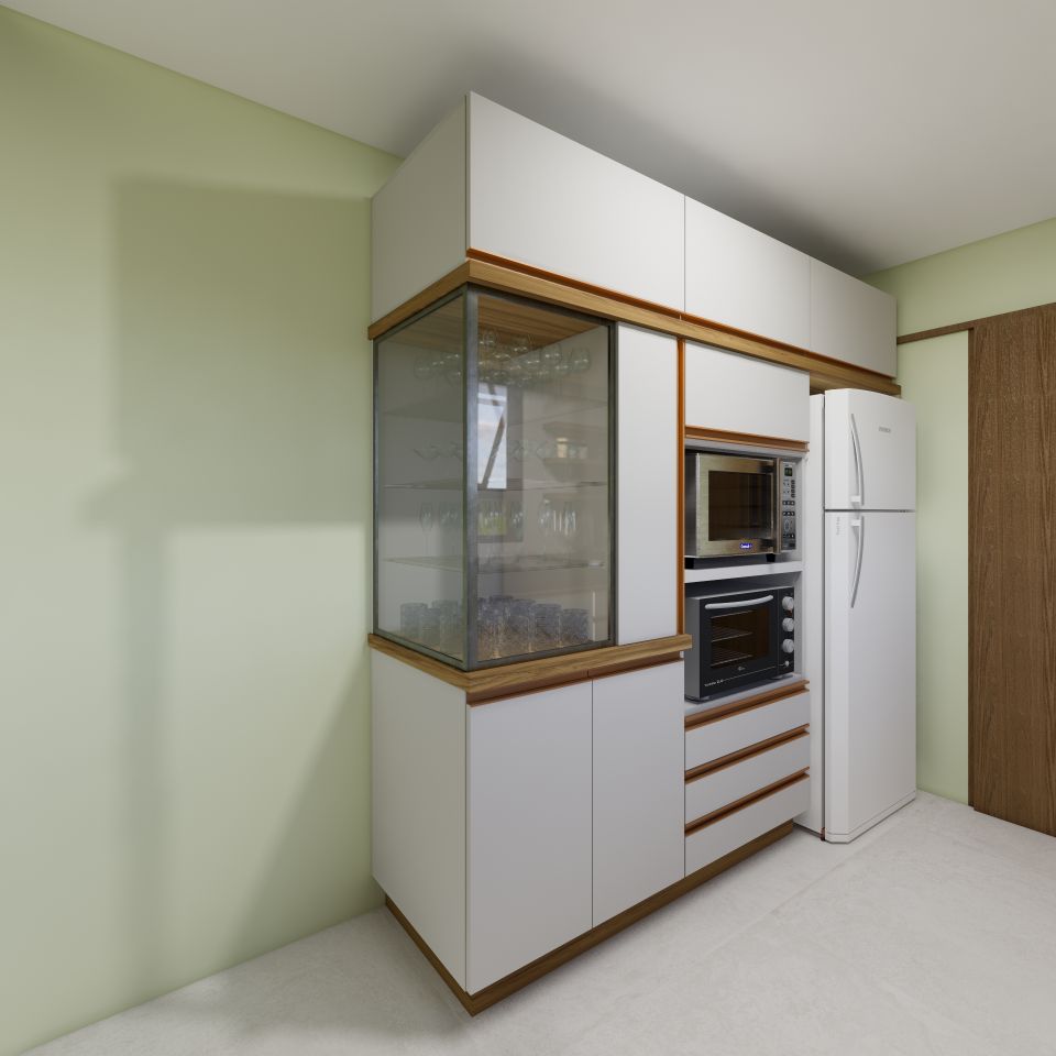 Arquitetura de cozinha compacta